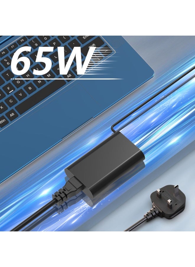 Digipace 65W USB C Laptop Charger, UK Plug Laptop Power Adapter with AC Cable, 65W Laptop Charger for Compatible Dell Laptops, Laptop Fast Charging Adapter and Travel Laptop Charger in Black - Image 3